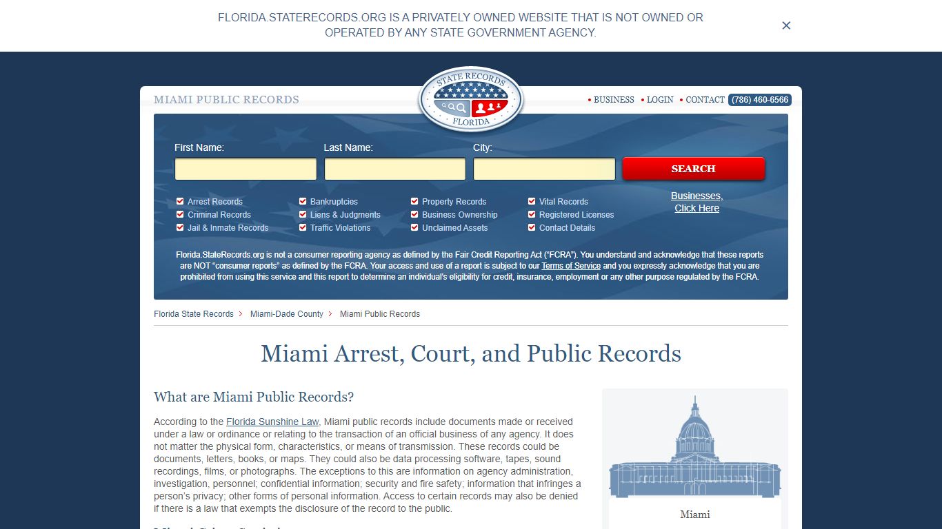 Miami Arrest and Public Records | Florida.StateRecords.org